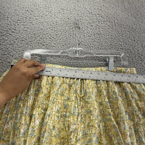American Eagle Shorts Womens Large Flowy Elastic Waist‎ Yellow Floral NEW - Picture 10 of 13
